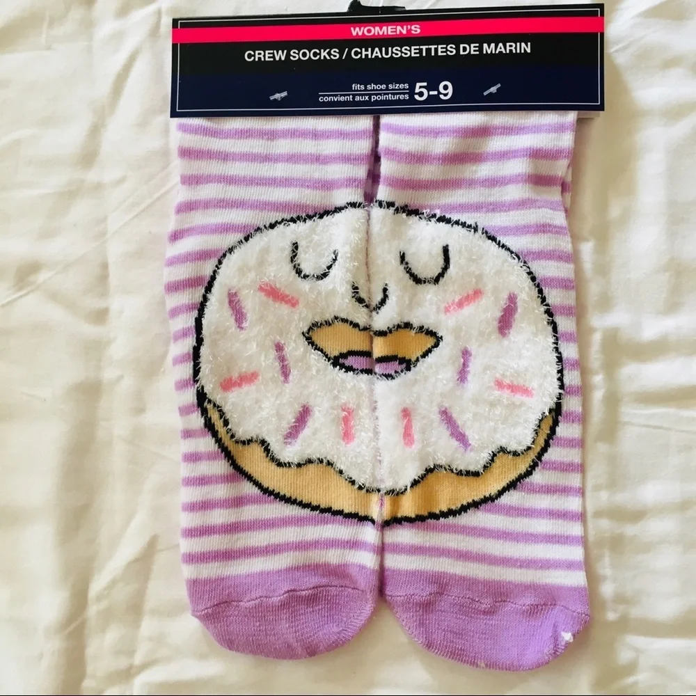 DONUT SOCKS ZIP CASE LIP GLOSS HEADBANDS !